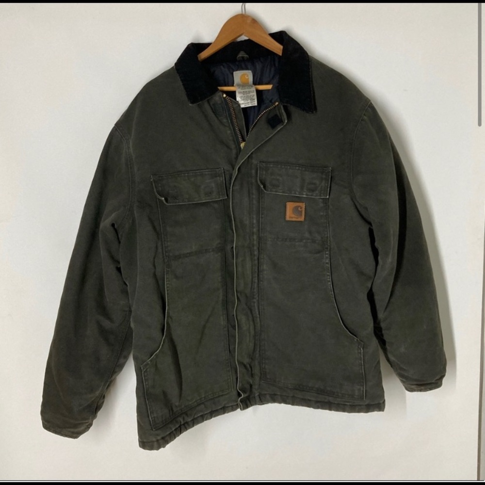 Rare Vintage Green Carhartt Duck Jacket Size Large